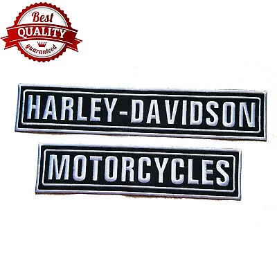 HARLEY DAVIDSON MOTORCYCLE ROCKER LARGE PATCH 15  & 12  Jacket/Vest Back Patches • $1970