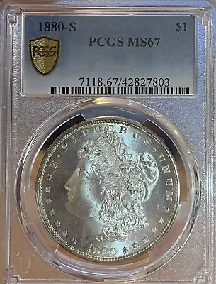 1880-S PCGS MS67 Morgan Silver Dollar • $890