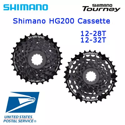 Shimano Tourney CS-HG200 7-Speed 12-28T 12-32T Cassette Black MTB • $15.88