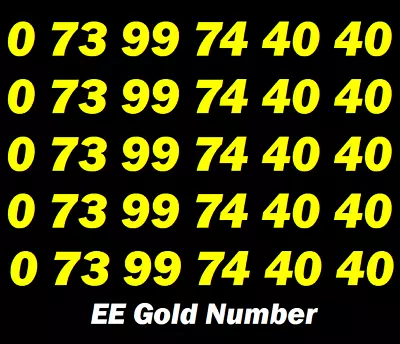 EE Gold Easy Mobile Number Vip Sim Card Memorable Business Phone Golden Platinum • £29.99
