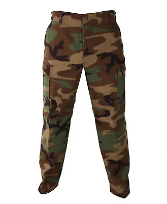 Woodland Camo MENS  BDU Cargo Pants - Mens Military Camouflage Pants S TO 2X • $28.99