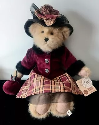 Boyds Bear Best Dressed Series 16  Monique Dubearvois Velvet Faux Mink Hbag Tags • $20