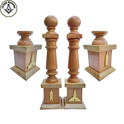 Masonic Columns Masonic Warden Columns Premium Quality Wooden Handcrafted Work. • $140