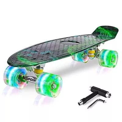 Skateboards 22  Complete Skateboard Mini Cruiser Skateboard For Aurora Green • $58.72
