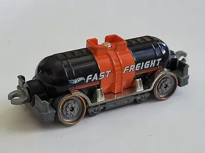 Rare 2010 Mattel Hot Wheel Fast Freight Train Black/Orange Die-Cast 1:64 • $9.99