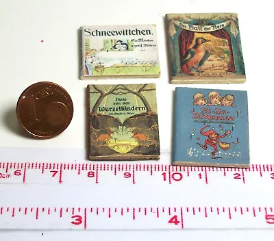 £3.64 • Buy 1803# Miniature Decorative Book Set With 4 Books - Dollhouse - Dollhouse - M 1zu12