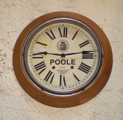 London & South Western Railway Style Wooden Clock For Poole Station Dorset. • £65