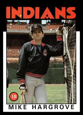 1986 Topps #136 Mike Hargrove Cleveland Indians Baseball Card • $1.55