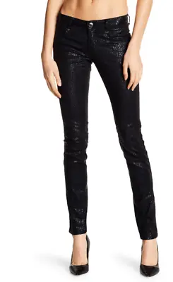 Vertigo Foil Print Skinny Jeans Ash Black Size 27 5163 • $70