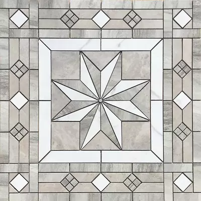 36  X 36  Tile Medallion Mosaic - Daltile Linden Point & Affinity Tile Series • $285