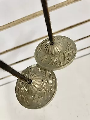 Tibetan Brass Tingsha Bells Chimes Cymbals With Dragons Traditional Meditation • $20