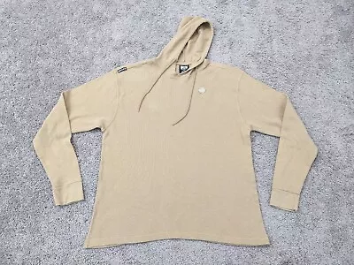 Enyce Hoodie T Shirt Mens 2XL Beige Long Sleeve Waffle Knit Sean Combs • $26.44