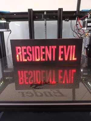 Resident Evil Design USB LED Light Up Sign  Desk Lamp  + Wall Mountable Red Led  • £12.99