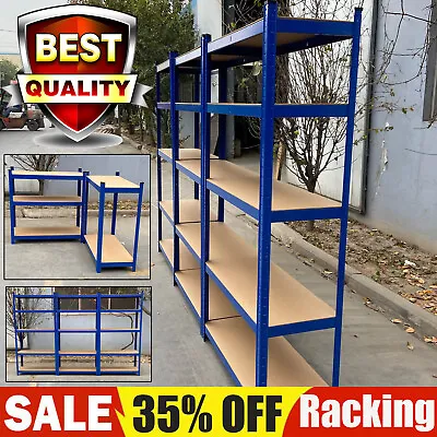 Heavy Duty 150H Shelf Garage Steel Metal Storage Adjustable Shelves Rack 5 Level • $57.47