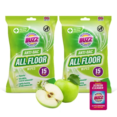 £6.99 • Buy 30 Anti Bac Floor Wipes Ultra Strong Wood Laminate Vinyl Wet Mop Cleaning Apple