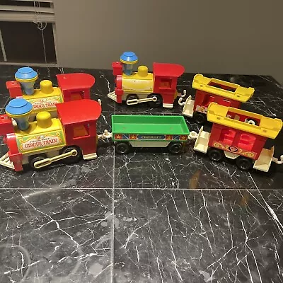 VINTAGE FISHER PRICE #991 CIRCUS TRAIN Total 6 PCs No People. • $29.99