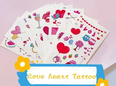 £1.45 • Buy Love Heart Kids Temporary Tattoo Party Loot Party Bag Stocking Fillers Valentine