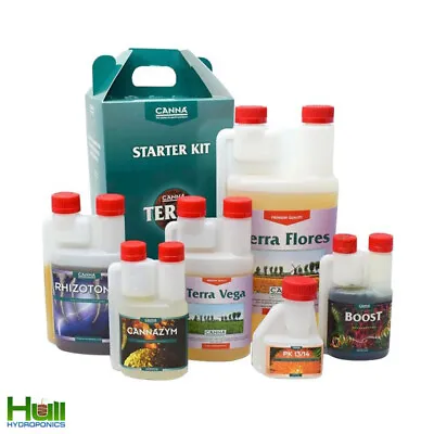 £44.95 • Buy Canna Terra Starter Pack Rhizotonic Boost PK Cannazym Canna Nutrient Kit