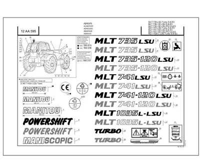 Manitou MLT735-120 LSU Serie 5 E3 Parts Catalog • £29.99
