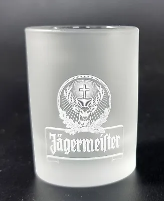 Vintage Jagermeister Shot  Glass Frosted Liqueur  - Home Pub Bar Mancave VGC • £4.72