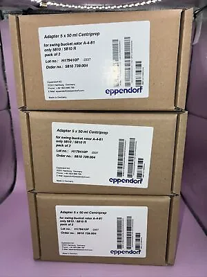 Eppendorf Adapter 5 X50 Ml Centriprep Set Of 2 A-4-81 Rotor For 5810/5810R • $350