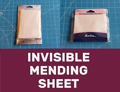 Transparent Iron-on Mending Repair Sheet Invisible Fabric Patch Fabric Fix • £3.90