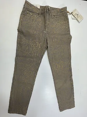 Miracle Body By Miraclesuit Bronze Grey 80% Cotton Skinny Jean Pants 8 • $29.99