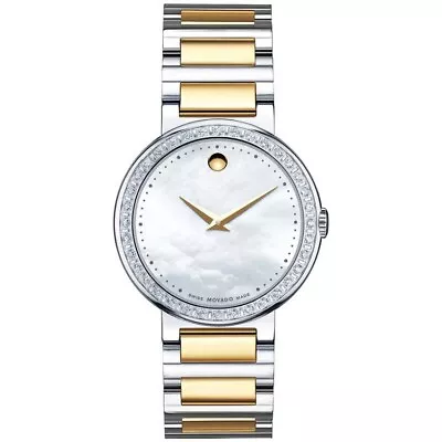 Movado Concerto Mother Of Pearl Dial Diamond Women's Watch 0606470 Retail $2395 • $995