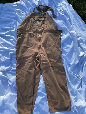 LIBERTY Men's Bib Overalls 100% Cotton Pecan Style  44x30 Camel • $20