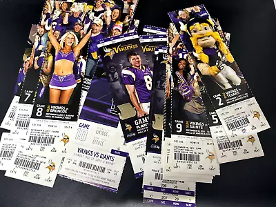 🎟️  Lot (28) NFL Tickets 🏈  Minnesota Vikings Tickets Multi Year • $13