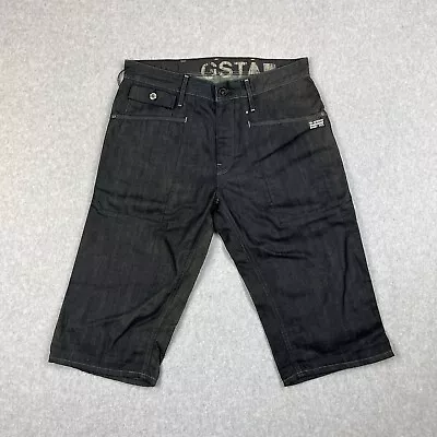G Star Shorts Mens 32 Navy Jack Loose Tapered 1/2 Brooklyn Denim Jeans Raw $160 • $44.99