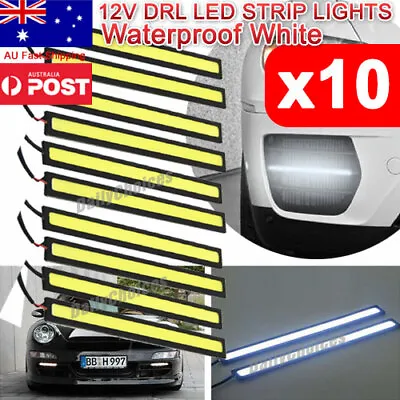 10X 12V Waterproof White DRL LED Strip Lights Bars Camping Caravan Boat Car COB • $8.39