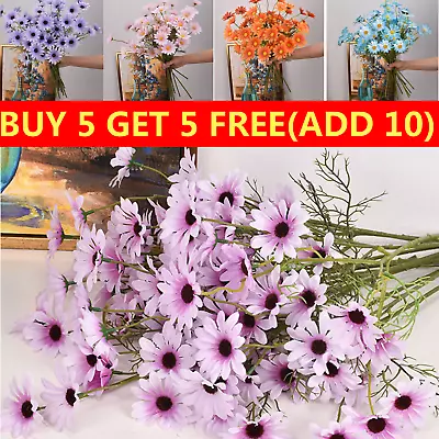 Artificial Silk Fake Daisy Flowers Bouquet Wedding Party Home Outdoor Decor UK • £1.99