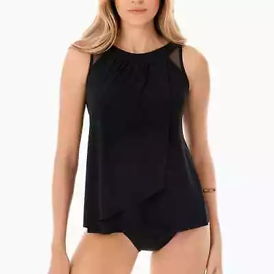 Miraclesuit Illusionists Ursula Underwire Tankini Top Black • $45