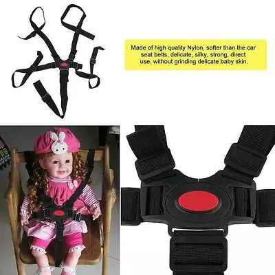 $11.68 • Buy 5-Point Kids Baby Safe Belt Stroller High Chair Pram Buggy Strap-Infant Harness