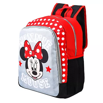 Minnie Mouse Kids Childrens Premium Backpack School Rucksack Travel Bag Girls • £14.99