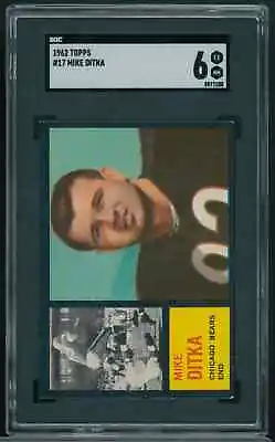 1962 Topps #17 Mike Ditka ROOKIE RC SGC 6 EX/NM A8 • $620