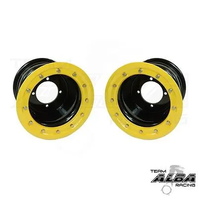 LTR 450 LTZ 400  Rear Wheels  Beadlock  9x8  3+5  4/110  Alba Racing  B/Y • $239