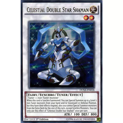 Celestial Double Star Shaman DUSA-EN018 Yu-Gi-Oh! Card Ultra Rare 1st Edition • £3.95