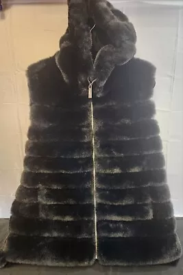 Michael Kors Faux Fur Vest Sweater Women's Xl New With Tags MSRP $325  • $99.97