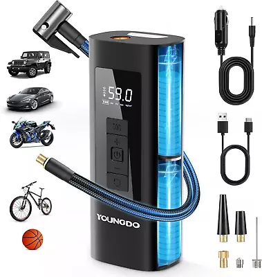 Tyre Inflator Portable Air Compressor 150 PSI Fast Inflation 6000Mah Bike Pump • $82.99