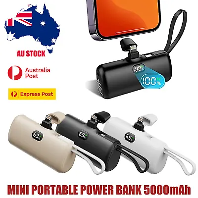 $27.99 • Buy 5000mAh Portable Power Bank Capsule Fast Charging External Battery For IPhone