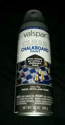 Valspar Clear Make Anything A Chalkboard 12 Oz Spray Paint Brand New Can Htf • $12.50