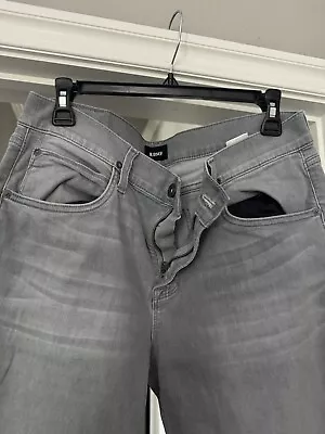 Hudson Blake Slim Straight Grey Jeans Mens Five Pocket Straight 34x32 • $22.98