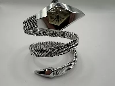 Medana Xtensa Watch Silver Tone Mesh Snake Wrap Around Cuff Not Working 3564 Y • $59.99