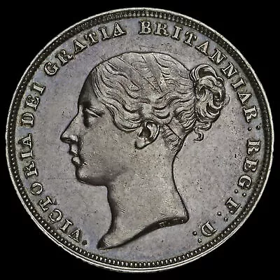 1838 Queen Victoria Young Head Silver Shilling Scarce G/EF • $310.84