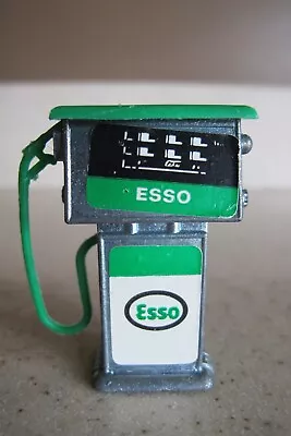 Vintage Esso Gas Pump Metal & Plastic Toy Green & White Miniature • $19.99