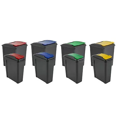 £13.99 • Buy 25L/50L Plastic Recycle Bin With Lid Waste Feed Storage Rubbish Dustbin Assorted