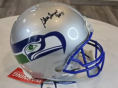 Steve Largent Autographed/Signed Authentic Full Size Helmet Seattle Seahawks  • $299.25