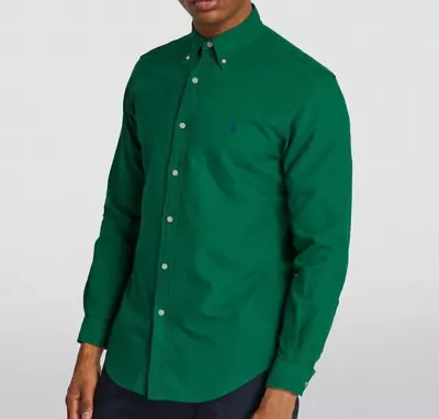 Polo Ralph Lauren Custom Fit Garment Dyed Oxford Shirt - Classic Green • $75.99